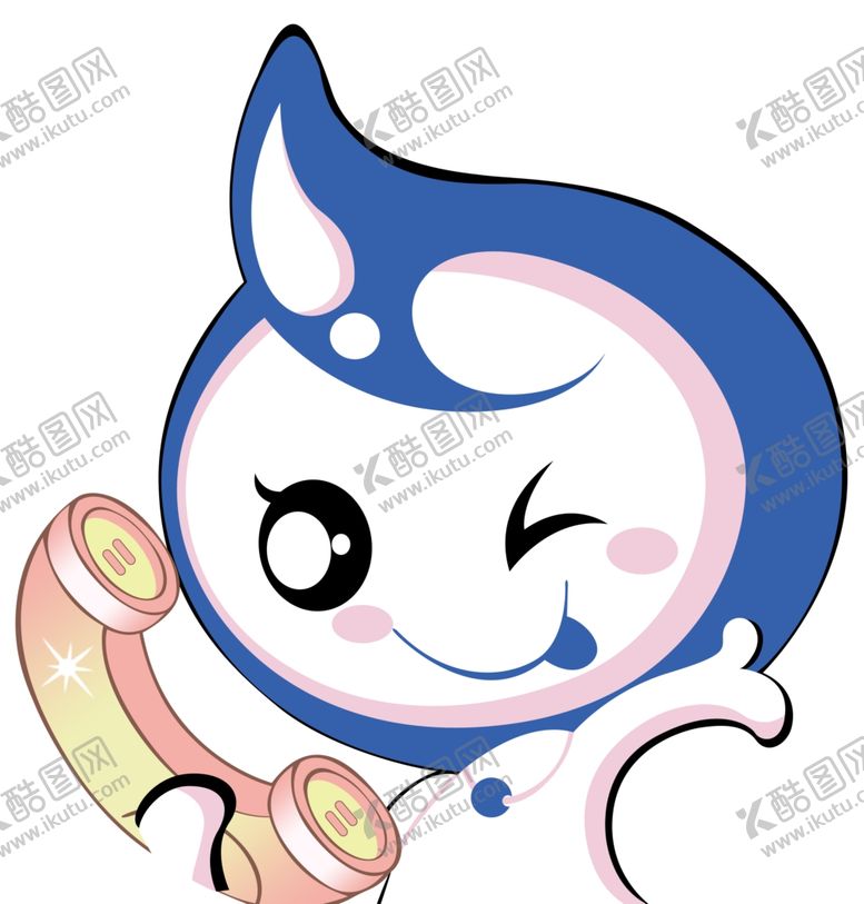 编号：36818609090549179017【酷图网】源文件下载-电话精灵卡通漫画