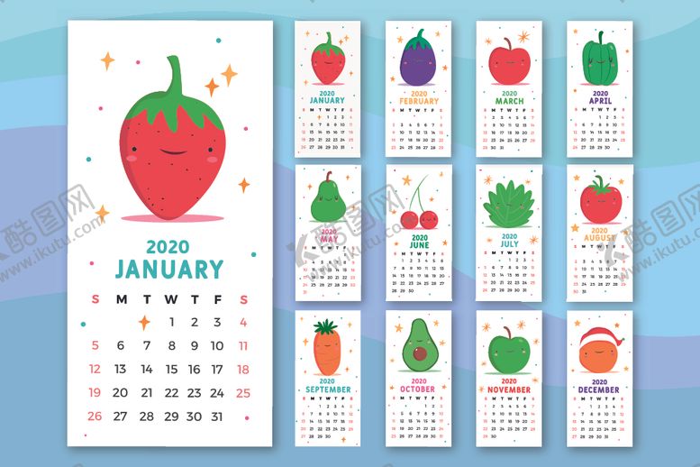 编号：94174409260813407157【酷图网】源文件下载-2020年日历
