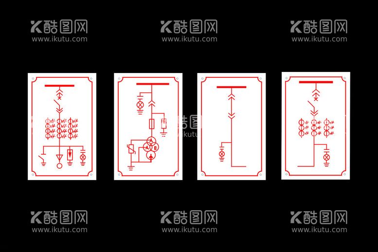 编号：21138812172223357404【酷图网】源文件下载-模拟线电路图电气标牌