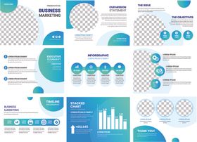 ppt大气蓝色渐变款式