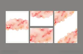 粉色樱花装饰画背景请柬贺卡