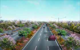 道路绿化景观效果图