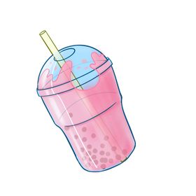 卡通手绘奶茶
