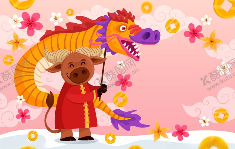 编号：22743510210501431105【酷图网】源文件下载-牛年海报