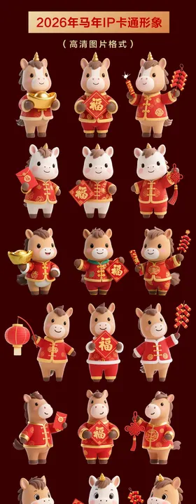 2026年马年IP卡通形象设计