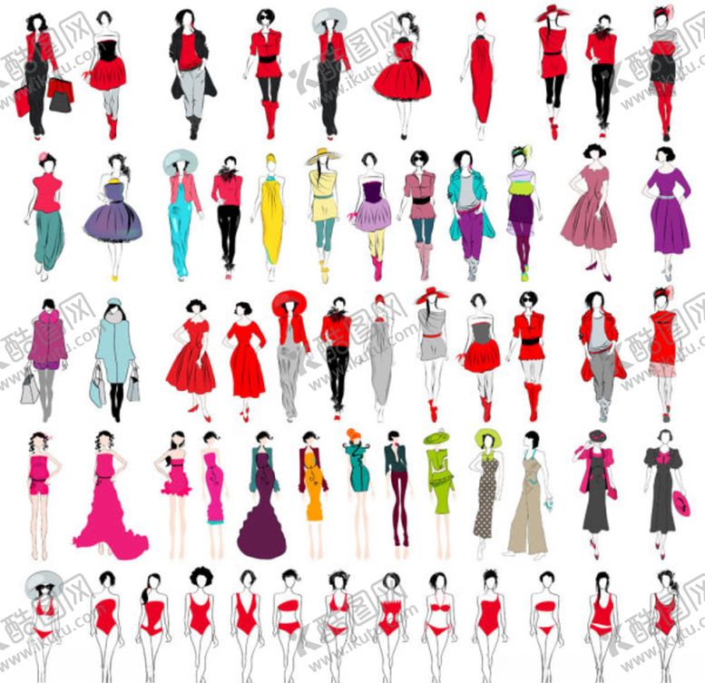 编号：30760209101251452137【酷图网】源文件下载-卡通潮流美女矢量素材