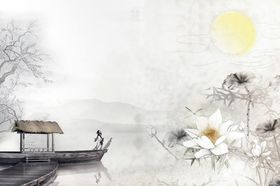 高清水墨绘画风景画