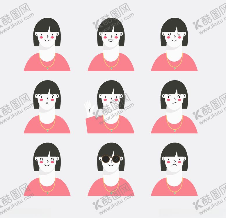 编号：72506610201255138713【酷图网】源文件下载-不同表情