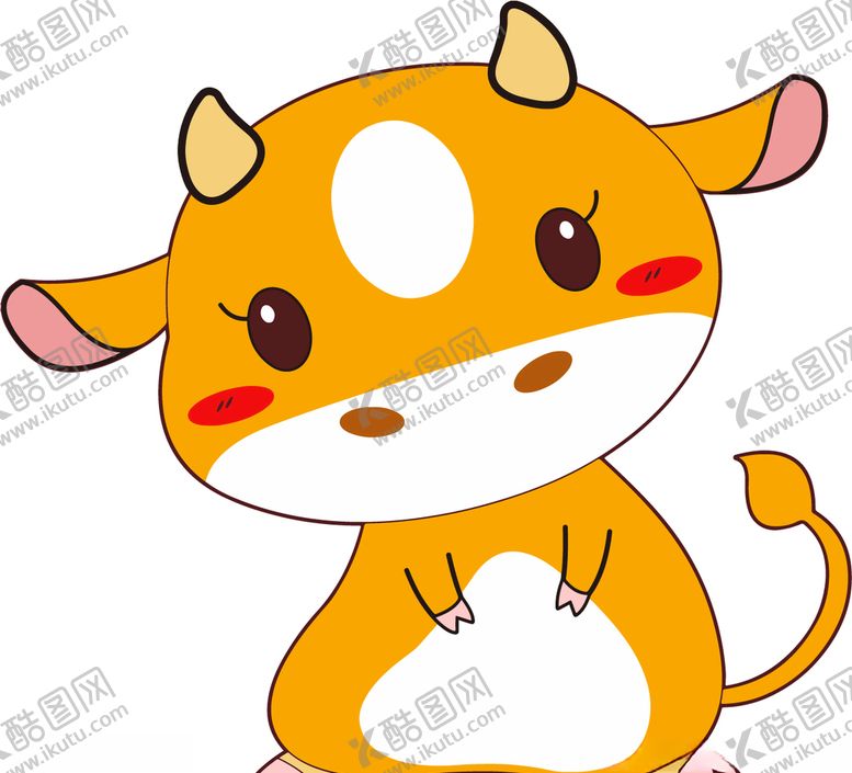 编号：50696910131907288474【酷图网】源文件下载-可爱的卡通小牛