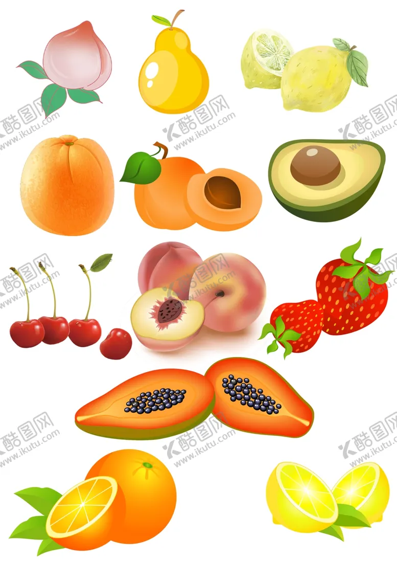 编号：57833402200051548000【酷图网】源文件下载-缤纷水果素材