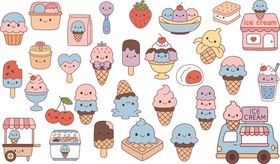 卡通甜点图案