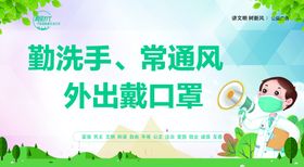 医院宣传栏常通风戴口罩