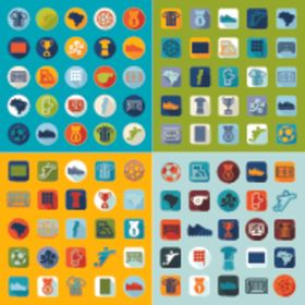 多彩扁平化图标集合