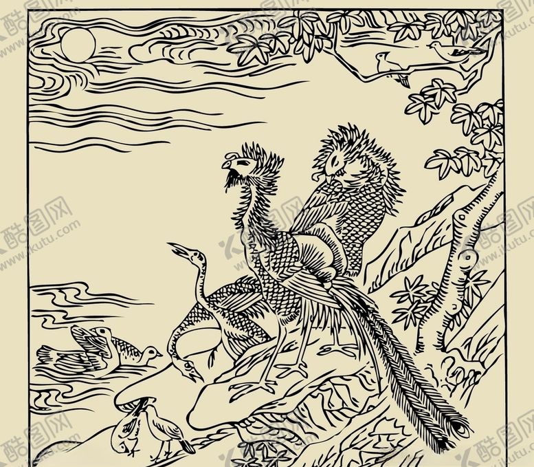 编号：11392709220525269745【酷图网】源文件下载-吉祥图纹五伦图