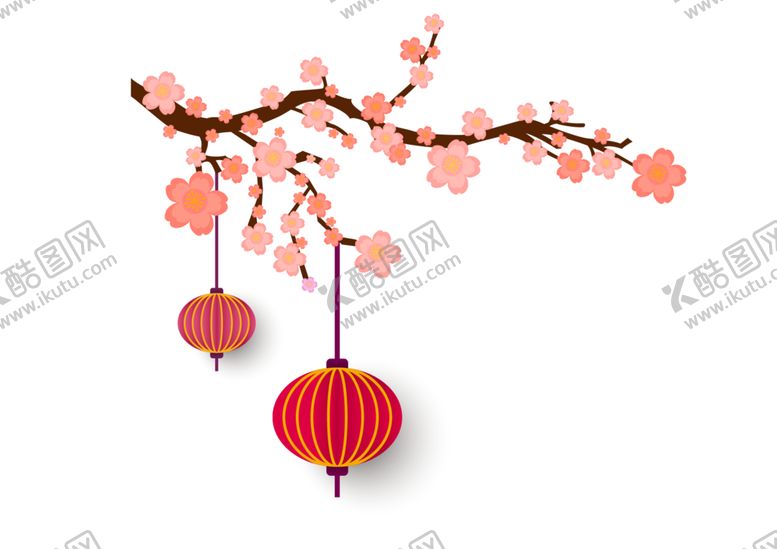 编号：78811606151407461205【酷图网】源文件下载-梅花国风灯笼背景海报素材