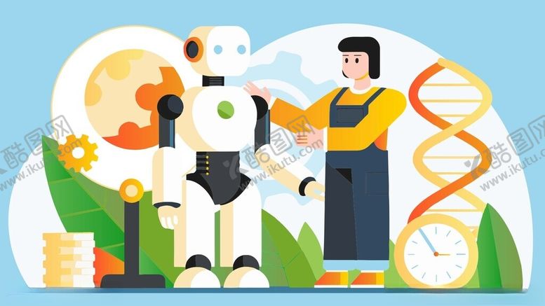 编号：64326504151558336807【酷图网】源文件下载-AI人工智能卡通海报