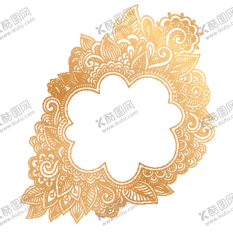 编号：60129409170306202361【酷图网】源文件下载-创意金色花纹图案设计