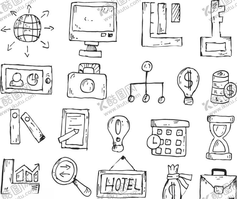 编号：94193010140511136161【酷图网】源文件下载-卡通财经图标符号