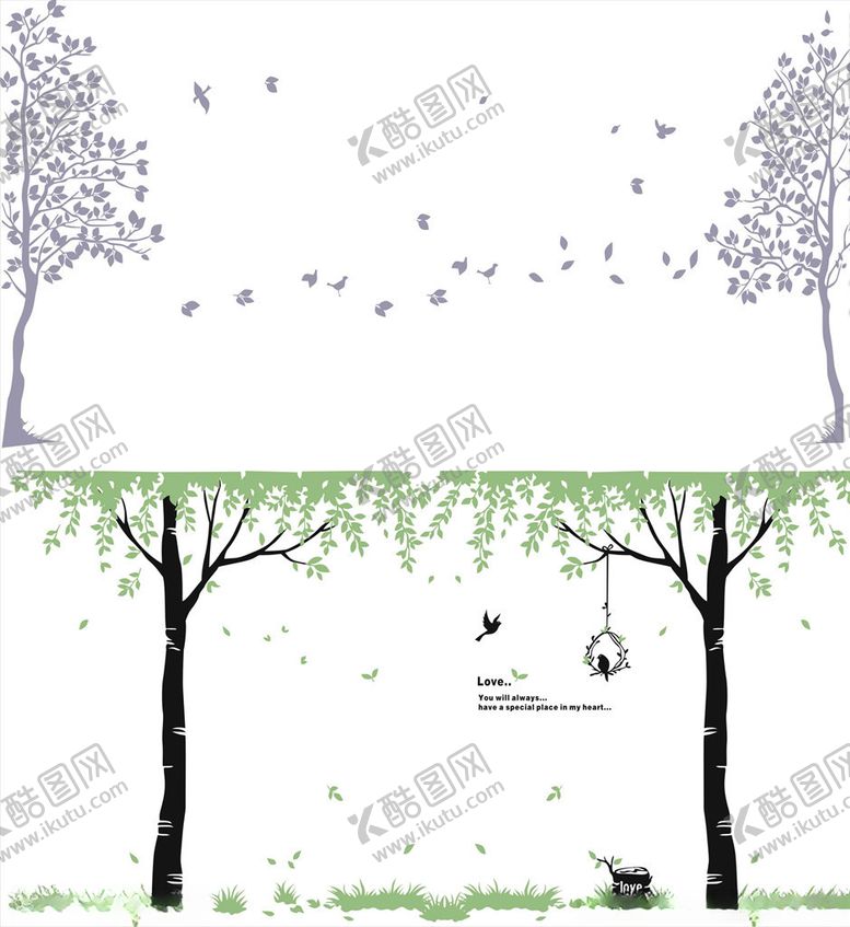 编号：41258410042316391217【酷图网】源文件下载-树鸟笼