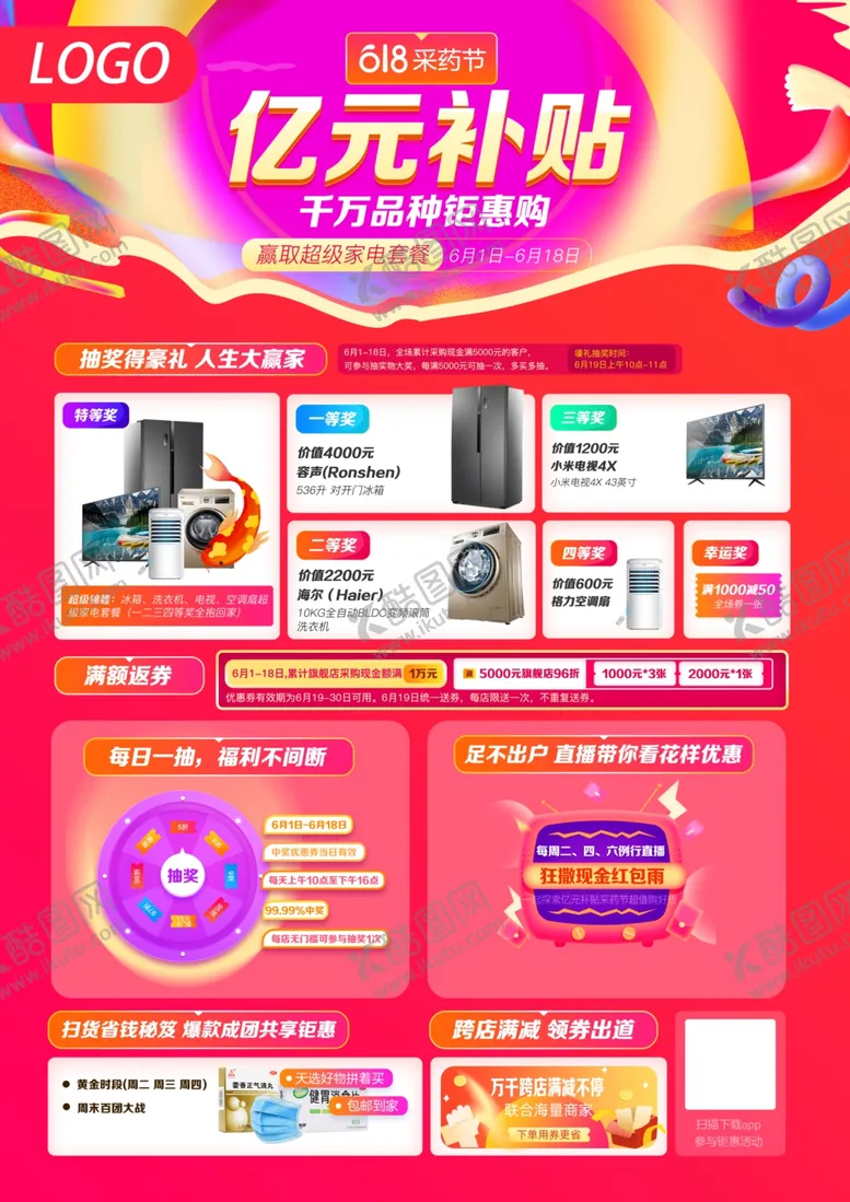 编号：75644106290002207511【酷图网】源文件下载-618海报