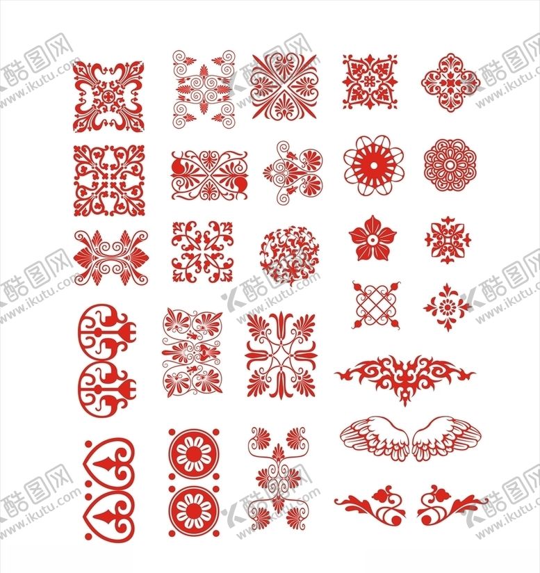 编号：12770510120207136646【酷图网】源文件下载-花纹花边矢量图