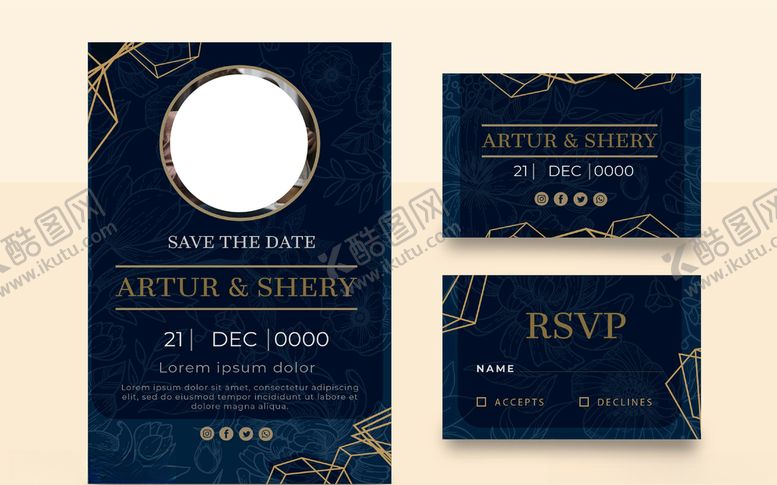 编号：13873709151415219450【酷图网】源文件下载-婚礼结婚请柬邀请函