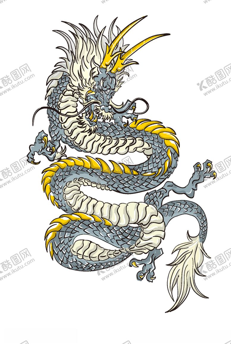 编号：44504405150523207161【酷图网】源文件下载-矢量腾龙插画