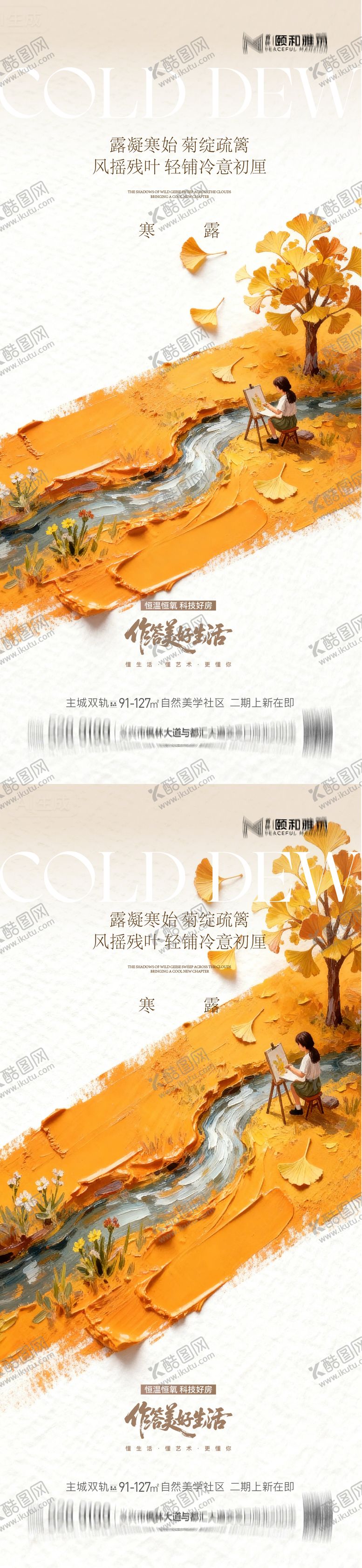 编号：67204710012031334200【酷图网】源文件下载-寒露节日节气海报