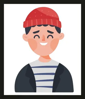 手绘男人男孩动画卡通