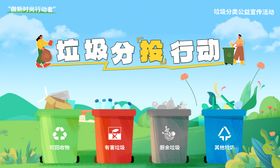 垃圾分类投放游戏活动背景板