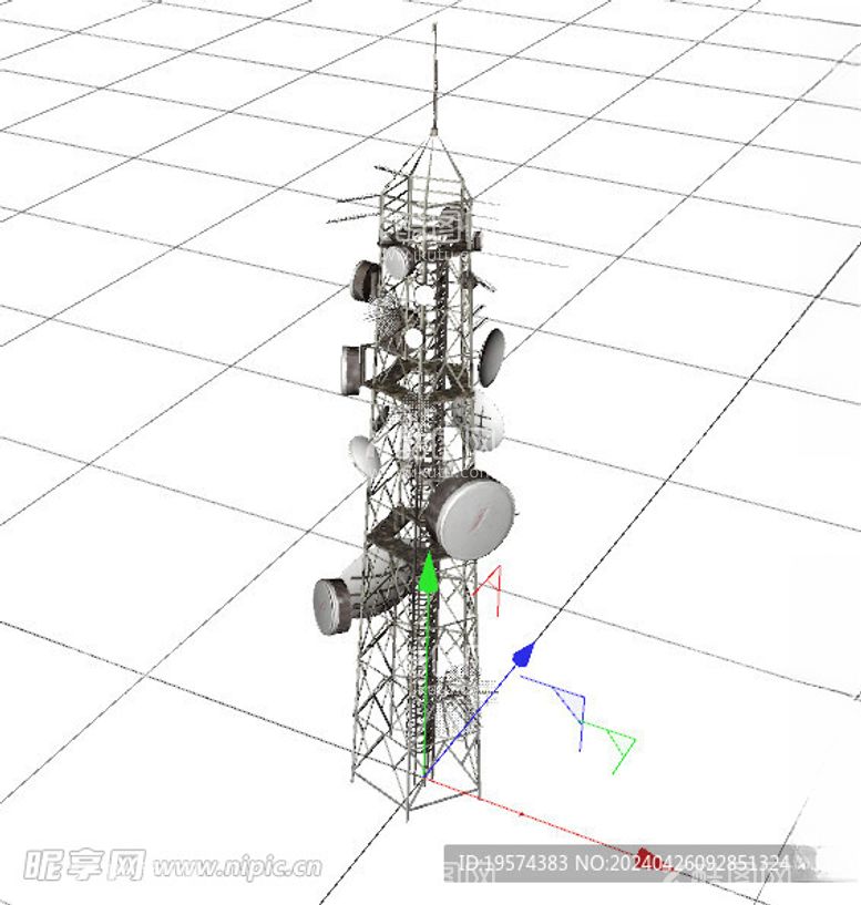 编号：59556512110146542137【酷图网】源文件下载-C4D模型天线