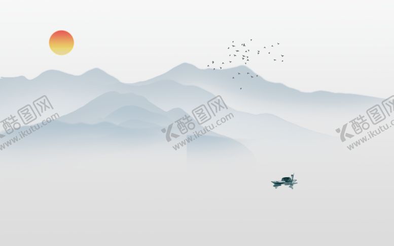 编号：41190509251732199455【酷图网】源文件下载-新中式意境水墨风景装饰画