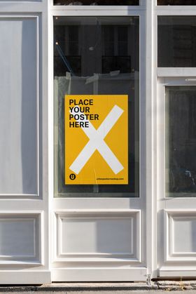 城市街头样机户外墙面海报广
