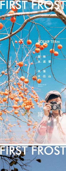 霜降节气海报