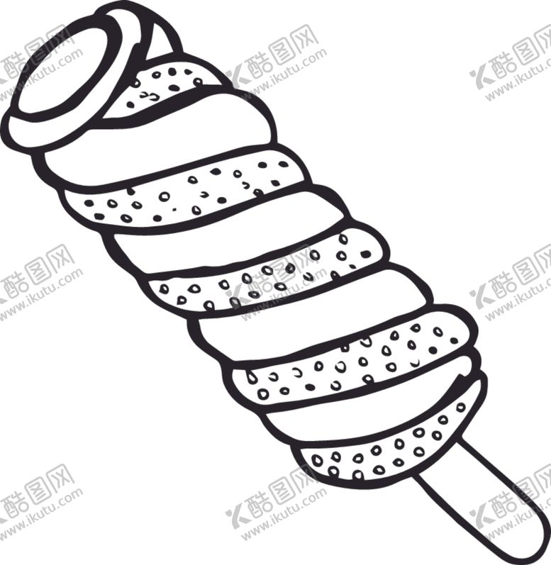编号：60577510061220159617【酷图网】源文件下载-冰淇淋素描