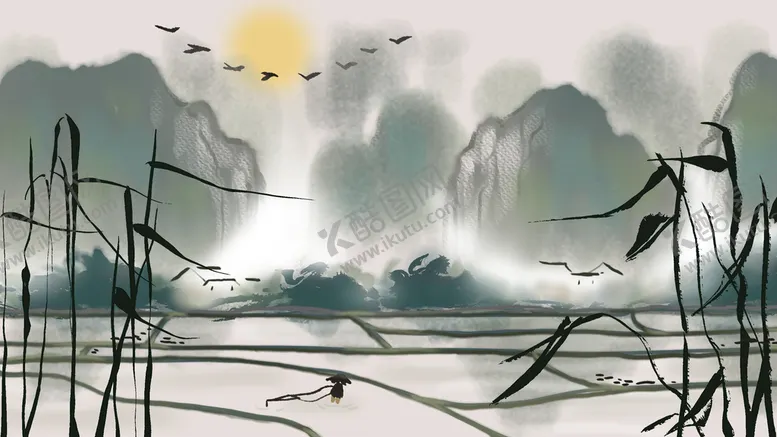 编号：86086312160057124451【酷图网】源文件下载-水墨山水画          