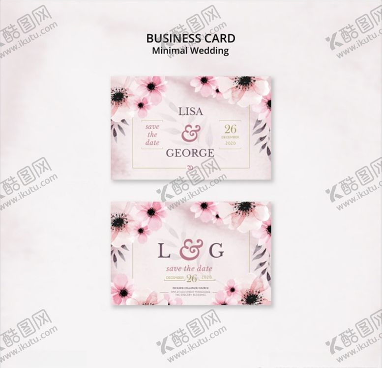 编号：67757909211013052836【酷图网】源文件下载-粉色花边婚礼卡PSD分层素材