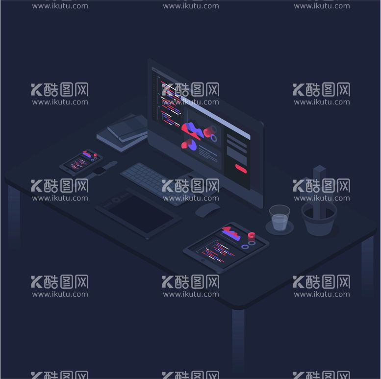 编号：28162302110853302287【酷图网】源文件下载-电子设备插画