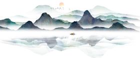 山水风光水墨画