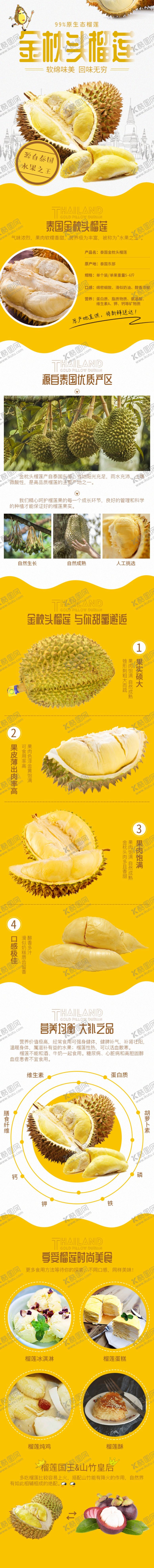 编号：76359212070156128513【酷图网】源文件下载-榴莲详情页