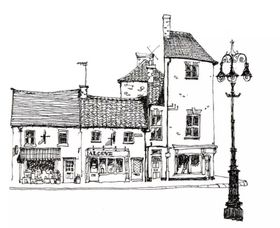水彩建筑插画
