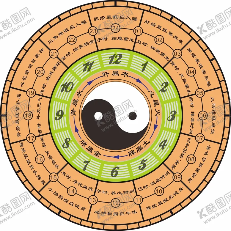 编号：59030010161710418242【酷图网】源文件下载-养生时钟表盘