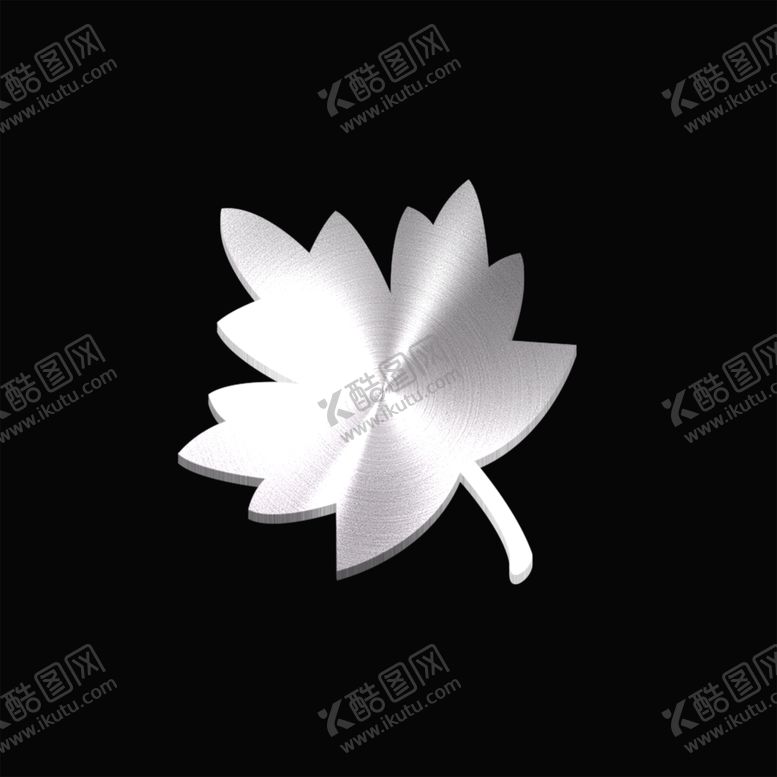 编号：58549510081110033219【酷图网】源文件下载-金属质感枫叶