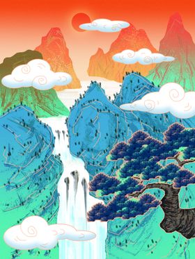 国潮山水
