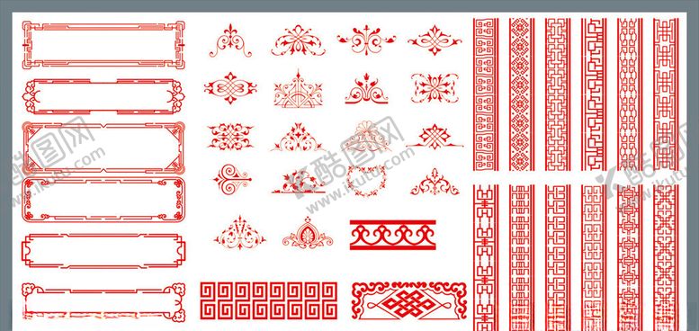 编号：44799709240122196656【酷图网】源文件下载-古典花纹艺术花纹花纹边框