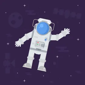 宇航员太空人天卡通人物宙天
