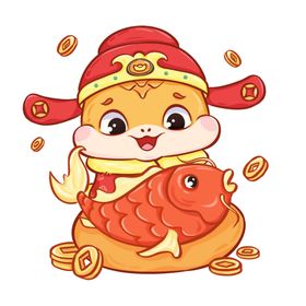 蛇年吉祥物插图形象矢量红包