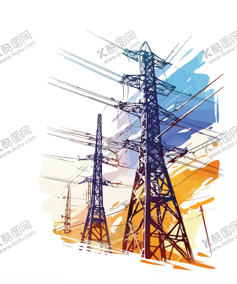 编号：98092003011727018861【酷图网】源文件下载-夕阳电塔