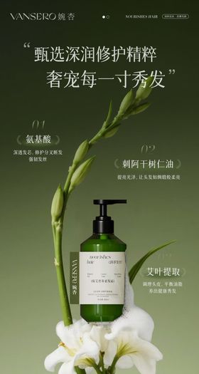 洗发水海报卖点护植物功效