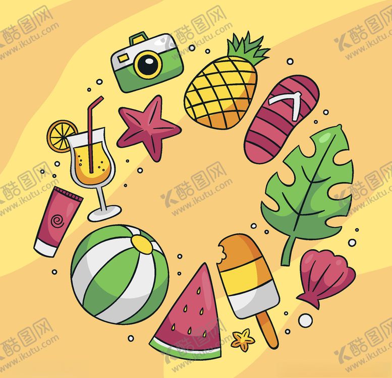编号：92306305102022462942【酷图网】源文件下载-夏日元素